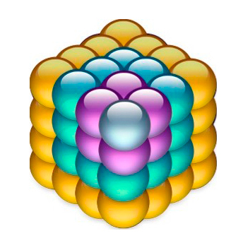Cube de 64 sphères : la Fleur de Vie en 3 dimensions